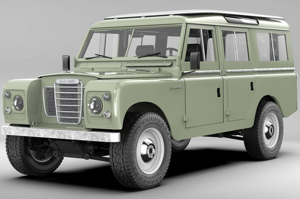 Phía trước của chiếc Land Rover Series III chạy điện được độ bởi Zero Labs