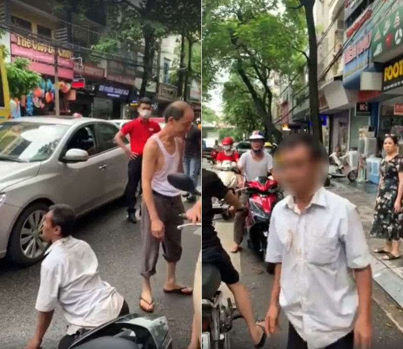Người đàn ông này bị cho là không tỉnh táo hoặc cố tình ăn vạ