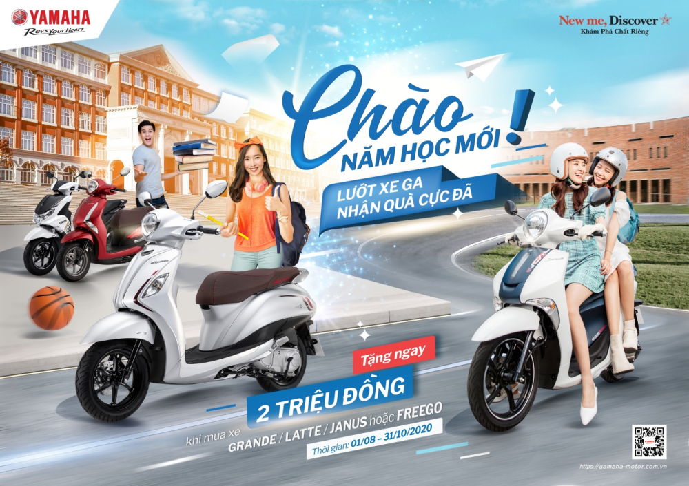 Chương tr&igrave;nh khuyến m&atilde;i giảm gi&aacute; 2 triệu đồng cho xe ga của Yamaha