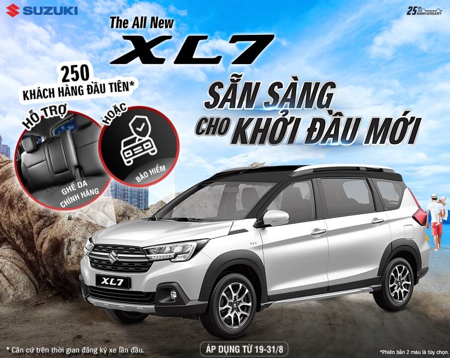 250 kh&aacute;ch đầu ti&ecirc;n mua Suzuki XL7 trong th&aacute;ng 8 n&agrave;y sẽ được tặng ghế da hoặc bảo hiểm với gi&aacute; 10 triệu đồng