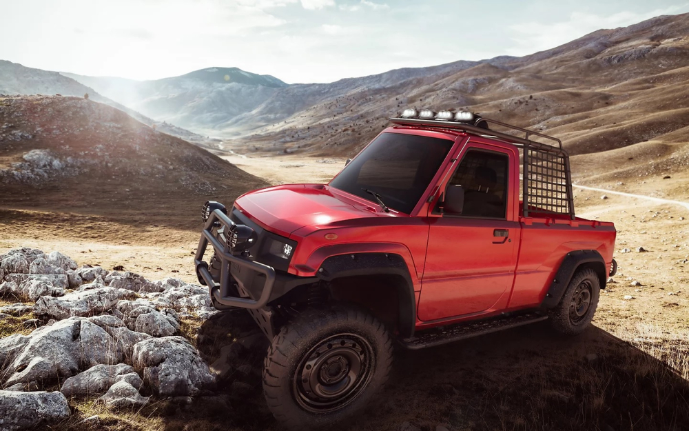 Phiên bản off-road Pickman XR có lắp hai mô tơ và nhiều trang bị thích hợp đi địa hình