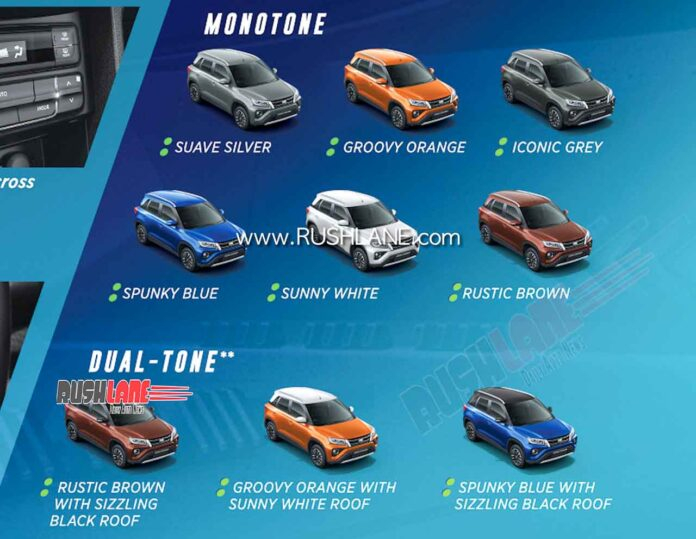 9 tùy chọn màu sơn của Toyota Urban Cruiser