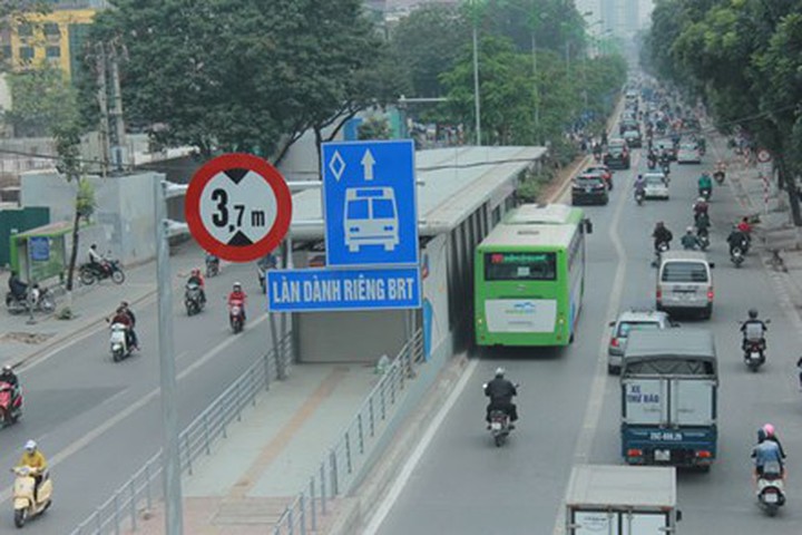 Làn đường dành riêng cho xe buýt nhanh BRT Làn đường dành riêng cho xe buýt nhanh BRT