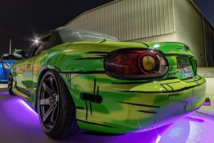 Chiếc MX-5 của Monteiro l&agrave; một chiếc xe từng độ qua chứ kh&ocirc;ng phải nguy&ecirc;n bản