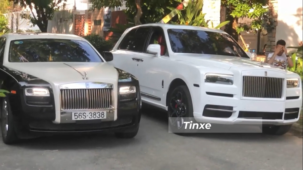 SUV siêu sang Rolls-Royce Cullinan và chiếc Rolls-Royce Ghost của Minh Nhựa