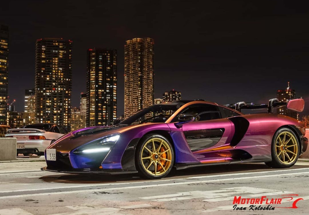 C&ograve;n đ&acirc;y l&agrave; chiếc McLaren Senna mang m&agrave;u sơn Cerberus Pearl của đại gia Nhật Bản