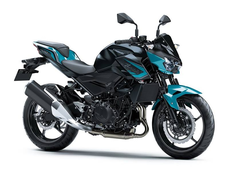 Kawasaki Z400 2021 với màu xanh đặc biệt