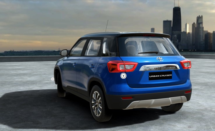 Thiết kế dằng sau của Toyota Urban Cruiser kh&ocirc;ng kh&aacute;c g&igrave; Suzuki Vitara Brezza