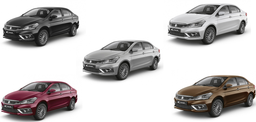 5 màu sắc của Suzuki Ciaz mới 5 màu sắc của Suzuki Ciaz mới