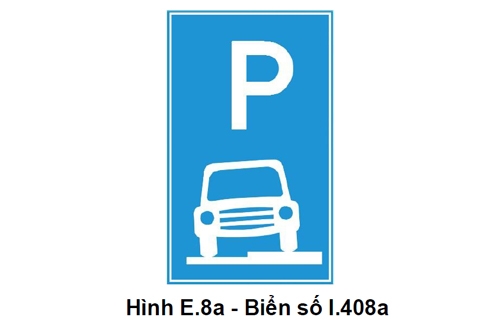 Biển số I.408a cho phép tài xế đỗ từ 1/2 thân xe trở lên trên hè phố Biển số I.408a cho phép tài xế đỗ từ 1/2 thân xe trở lên trên hè phố