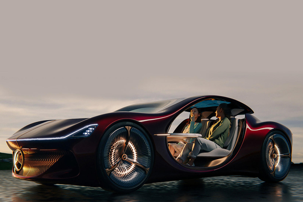 Mercedes-Benz Vision Duet c&oacute; bộ b&aacute;nh xe lớn rất v&agrave; kh&ocirc;ng lắp cửa
