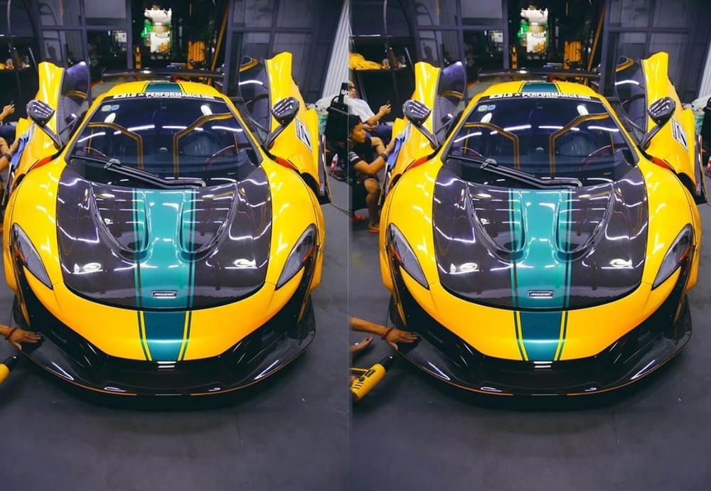 Vẻ đẹp của si&ecirc;u xe mui trần McLaren 650S Spider độ Liberty Walk mới đưa đ&oacute;n Hương Giang tại H&agrave; Nội
