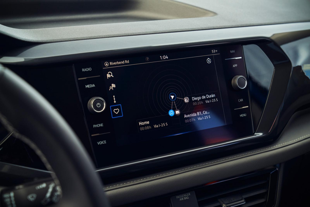 M&agrave;n h&igrave;nh th&ocirc;ng tin giải tr&iacute; của Volkswagen Taos 2022