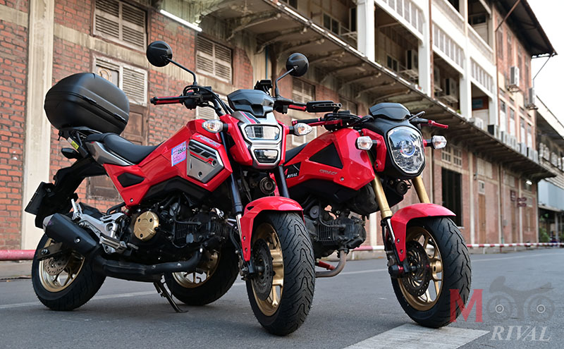Hai phiên bản hiện tại (trái) và phiên bản cũ (phải) của Honda MSX 125