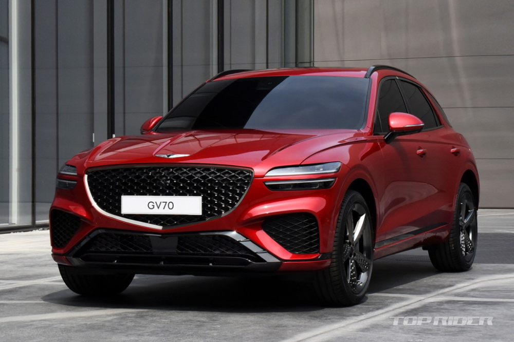 Genesis GV70 Sport 2021 được trang bị cản trước kh&ocirc;ng giống bản ti&ecirc;u chuẩn