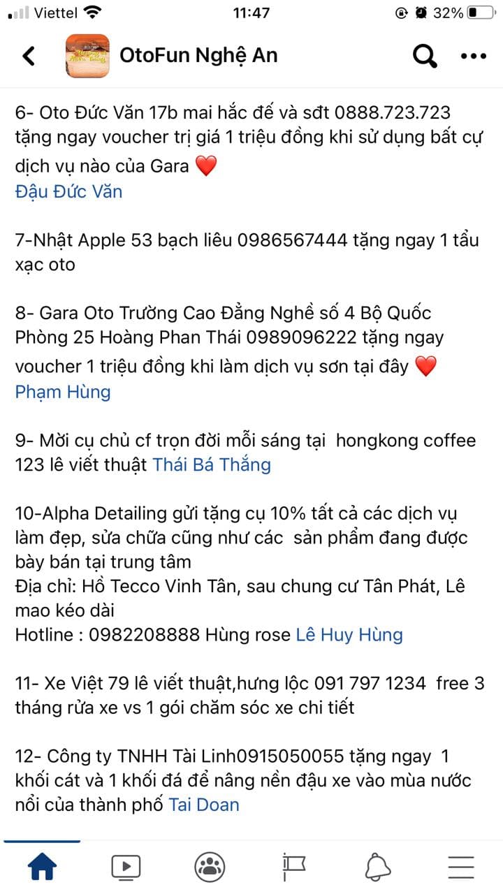 Anh Lợi được tặng đủ mọi loại quà, từ phụ kiện ô tô cho đến gói dịch vụ ăn uống, mua sắm