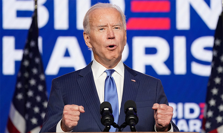 Ông Biden phát biểu tại bang Delaware vào ngày 6/11 Ông Biden phát biểu tại bang Delaware vào ngày 6/11