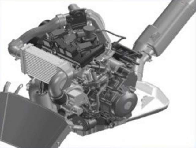 Hình ảnh động cơ tăng áp turbo của mẫu naked bike Yamaha mới