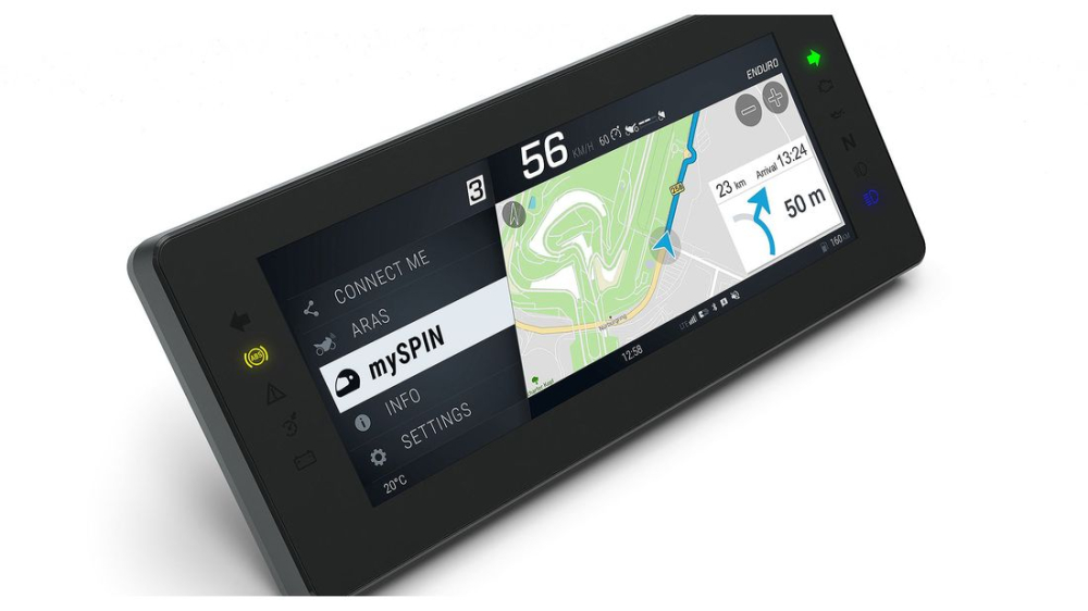 Ứng dụng MySpin trên xe mô tô hiện đại giúp người dùng có thể kết nối toàn diện hơn với điện thoại