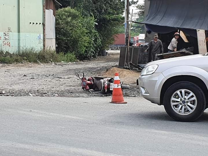 Hiện trường vụ tai nạn tại Bình Dương vào sáng nay