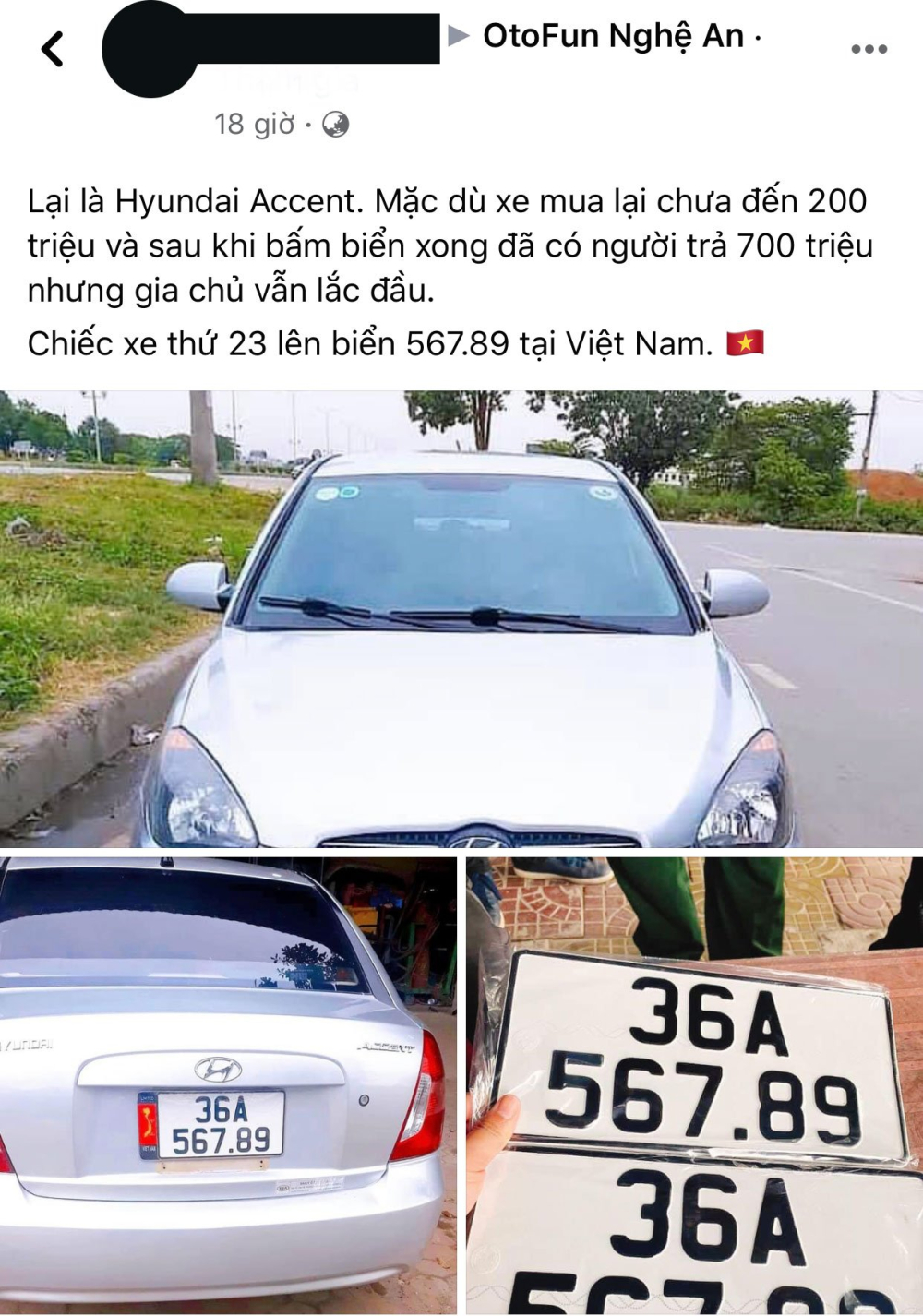 Đoạn chia sẻ về chiếc Hyundai Accent biển đẹp trên mạng xã hội Đoạn chia sẻ về chiếc Hyundai Accent biển đẹp trên mạng xã hội