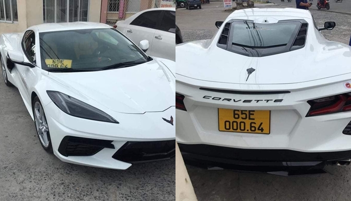 H&igrave;nh ảnh chiếc xe thể thao Chevrolet Corvette C8 ở Cần Thơ được chủ nh&acirc;n cho lắp biển kinh doanh vận tải khiến cộng đồng mạng kh&ocirc;ng khỏi x&ocirc;n xao