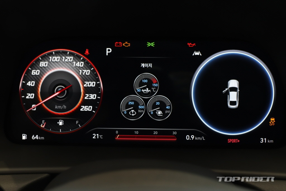 Bảng đồng hồ của Hyundai Sonata N Line 2021