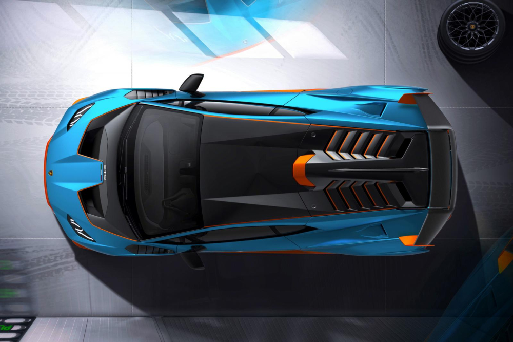 Lamborghini Huracan STO nh&igrave;n từ tr&ecirc;n cao