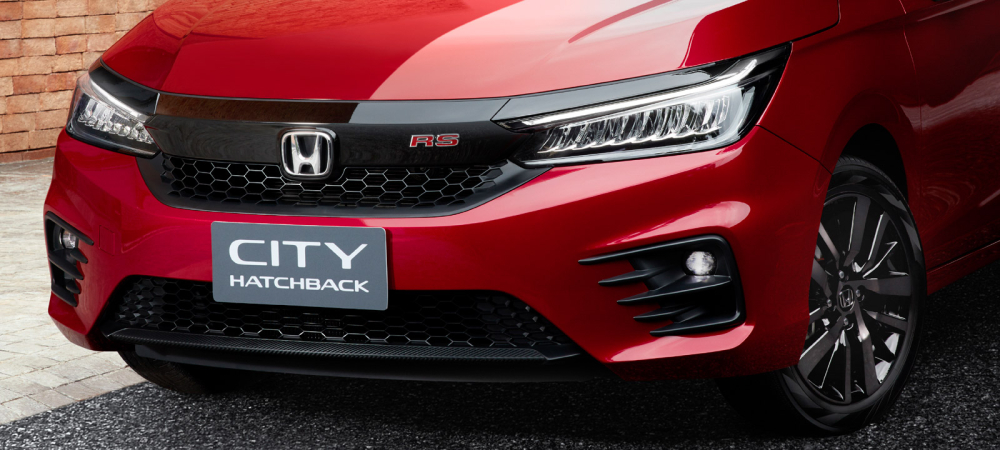 Thiết kế đầu xe của Honda City Hatchback 2021 không có gì khác so với bản sedan