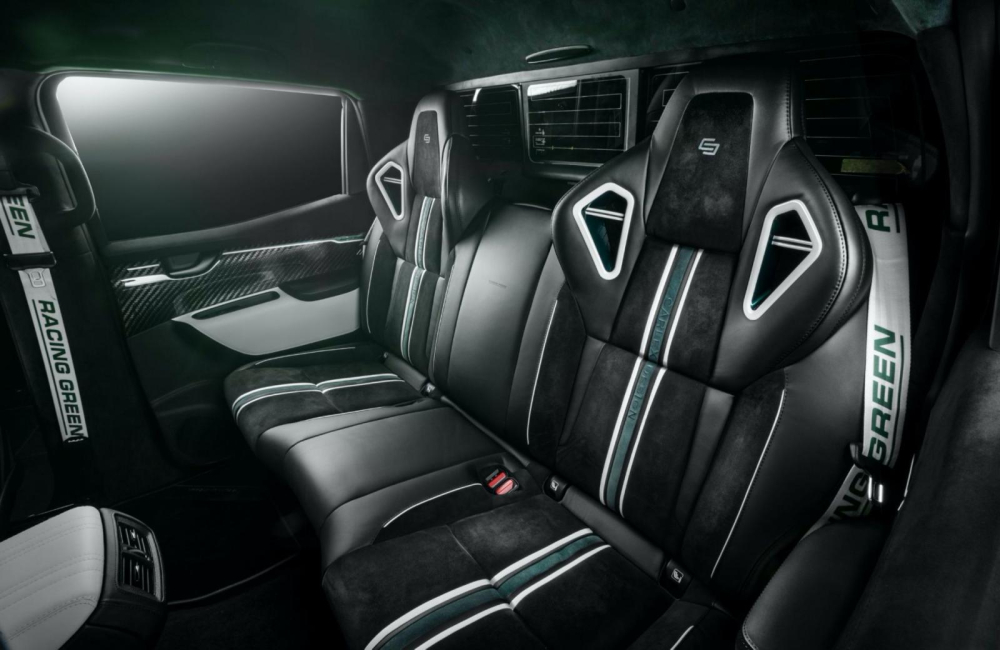Ghế ngồi phía sau của Mercedes X-Class Racing Green Ghế ngồi phía sau của Mercedes X-Class Racing Green