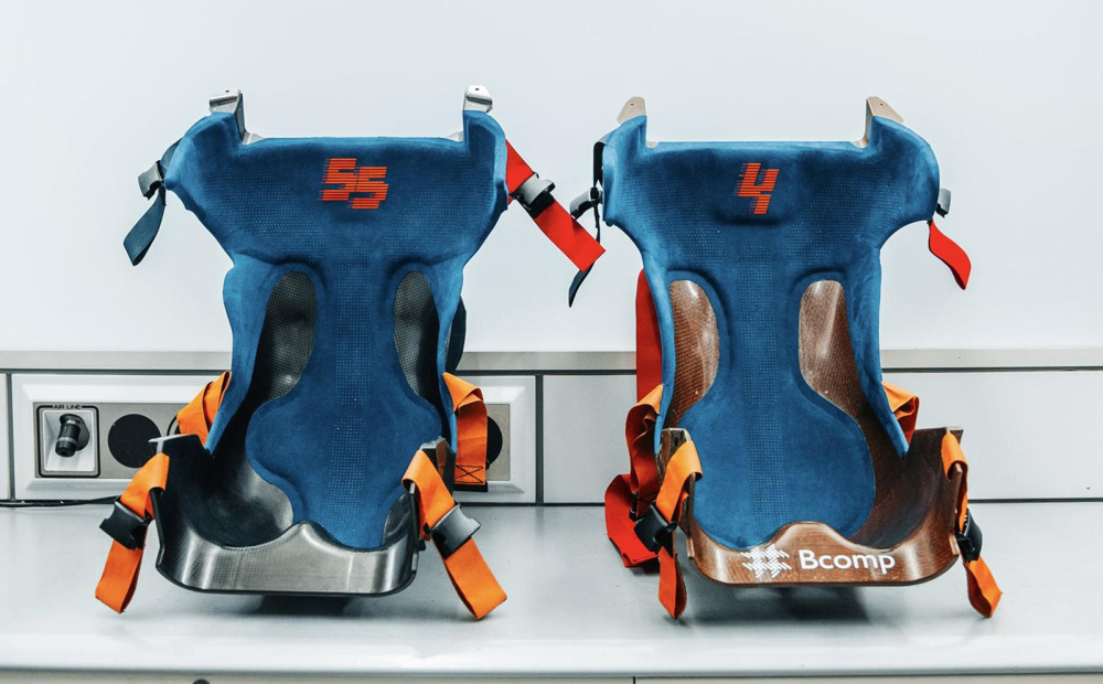 Ghế xe đua F1 của McLaren cũng mang tr&ecirc;n m&igrave;nh chất liệu Amplitex mới mẻ