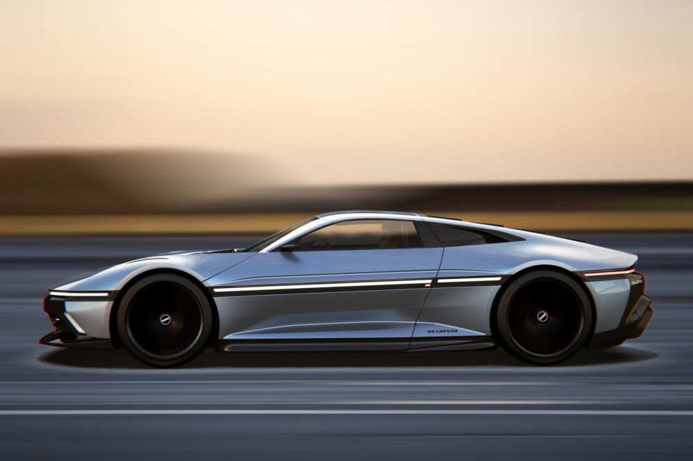 Bên sườn của DeLorean DMC-12 2020 theo thiết kế của Angel Guerra Bên sườn của DeLorean DMC-12 2020 theo thiết kế của Angel Guerra