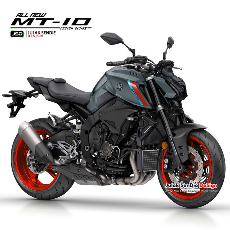 Hình ảnh đầy cơ bắp và lực lưỡng trên Yamaha MT-10 2021