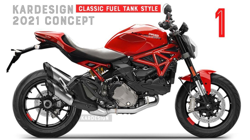 Ducati Monster 2021 với thiết kế b&igrave;nh xăng kiểu cũ
