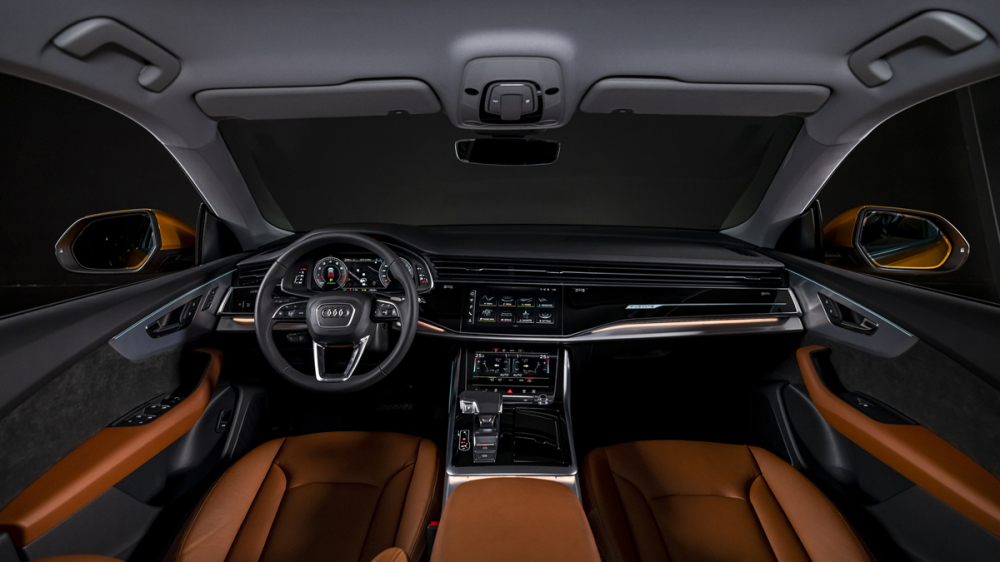 Nội thất Audi Q8 2020 mang d&aacute;ng vẻ hiện đại v&agrave; c&aacute; t&iacute;nh.