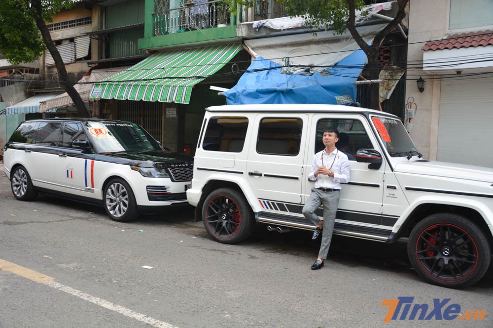 Ngoại h&igrave;nh Mercedes-AMG G63 Edition 1 của Minh Nhựa trong buổi rước d&acirc;u con g&aacute;i