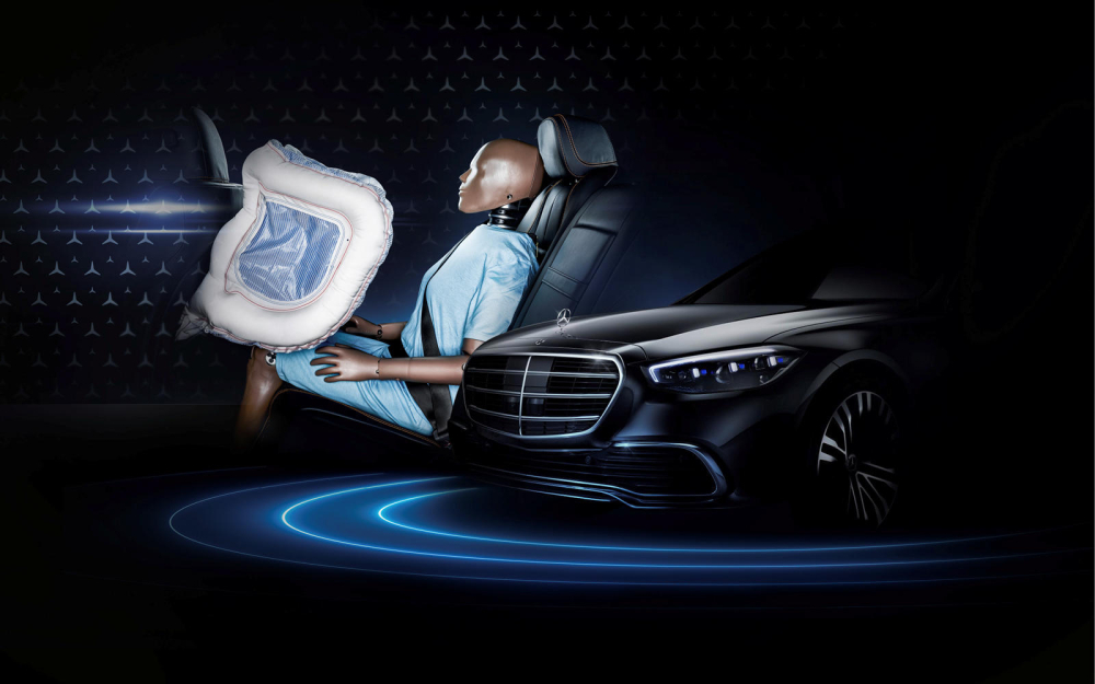 Mercedes S-Class đời mới sẽ c&oacute; t&uacute;i kh&iacute; ph&iacute;a trước cho h&agrave;nh kh&aacute;ch ph&iacute;a sau