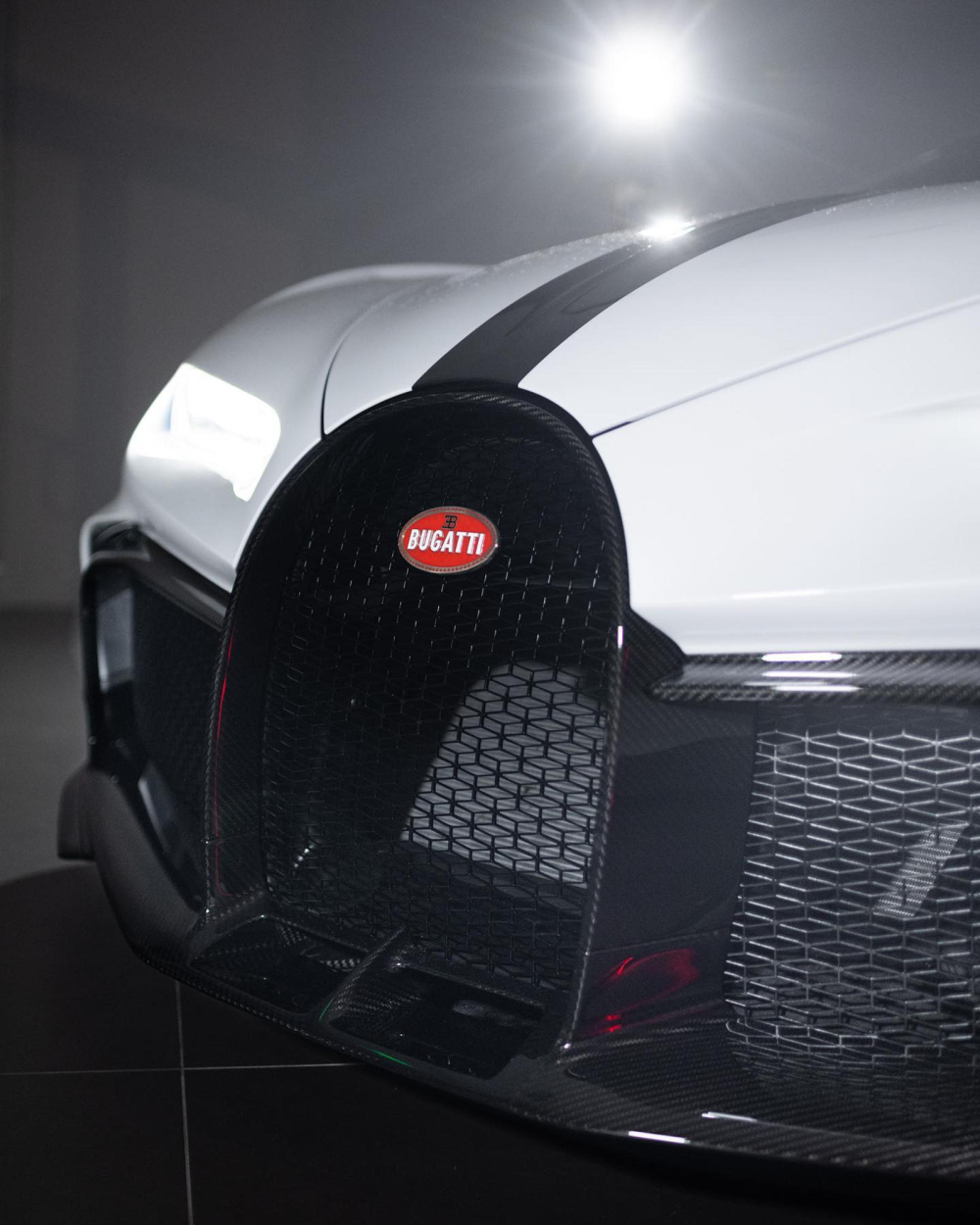 Lưới tản nhiệt hình móng ngựa của Bugatti Chiron Pur Sport