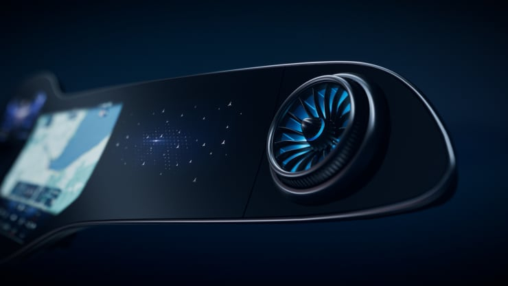 Cửa gió điều hòa hình tuabin ở hai bên Hyperscreen