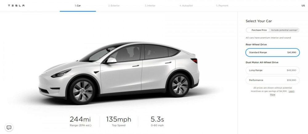 Tesla Model Y có thêm phiên bản Standard Range mới Tesla Model Y có thêm phiên bản Standard Range mới