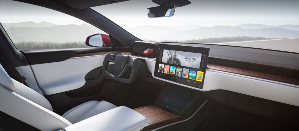 Nội thất b&ecirc;n trong Tesla Model S 2021