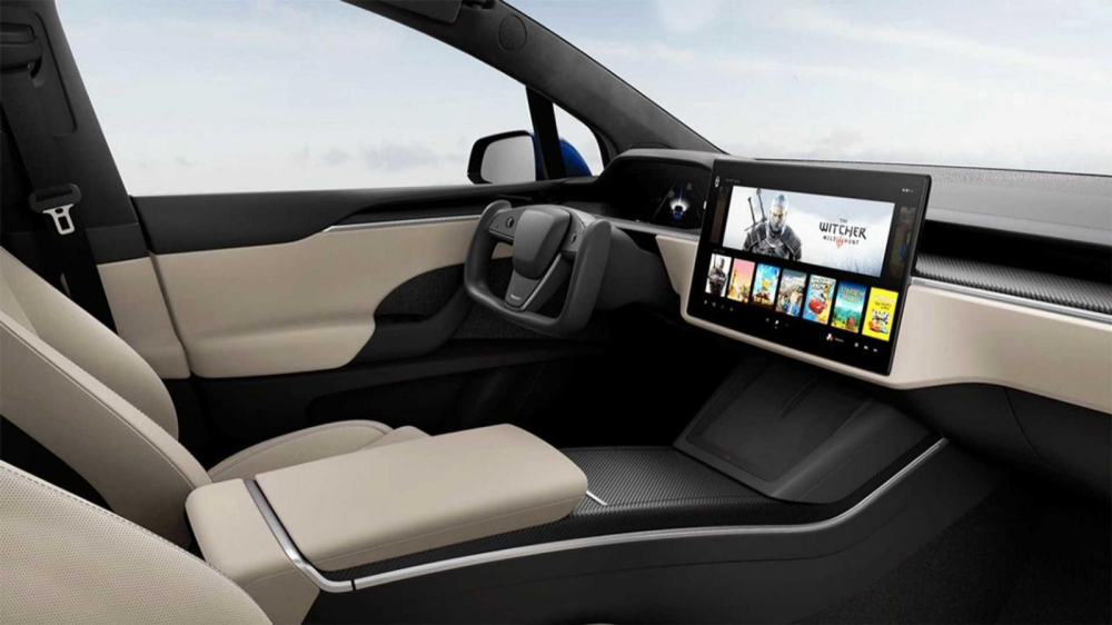 Nội thất b&ecirc;n trong Tesla Model X 2021