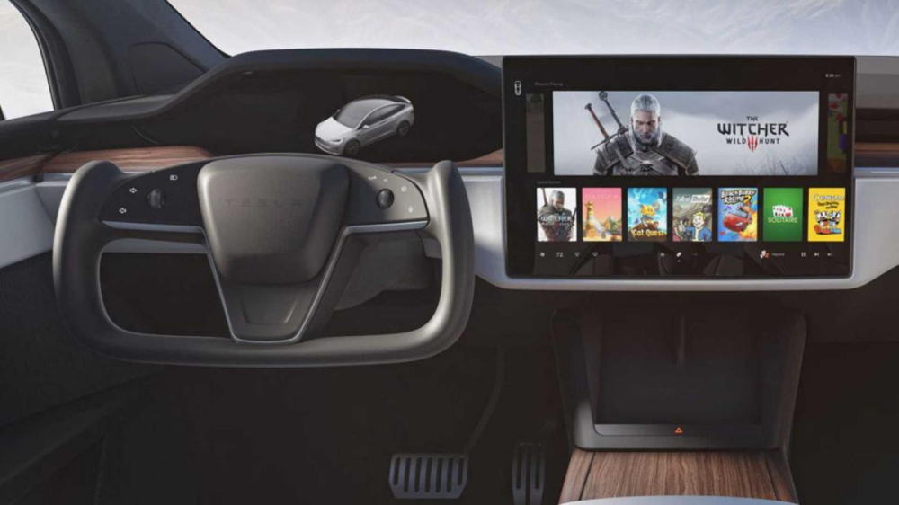 Tesla Model X 2021 được trang bị m&agrave;n h&igrave;nh trung t&acirc;m nằm ngang
