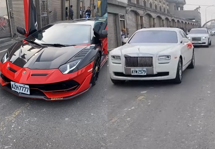 Lamborghini Aventador SVJ và đoàn xe Rolls-Royce rước dâu