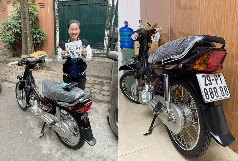 Chiếc Honda Dream 100 mang biển ngũ quý 8