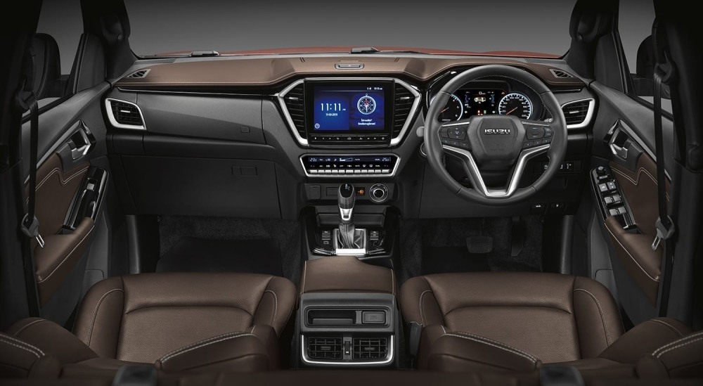 Tổng thể nội thất của Isuzu D-Max 2021.