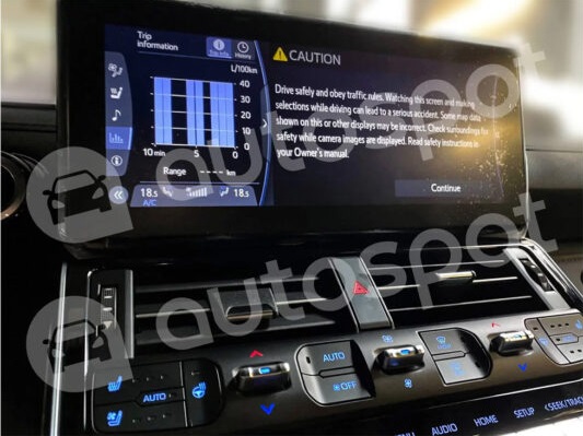 M&agrave;n h&igrave;nh th&ocirc;ng tin giải tr&iacute; cỡ lớn của Toyota Land Cruiser 2021
