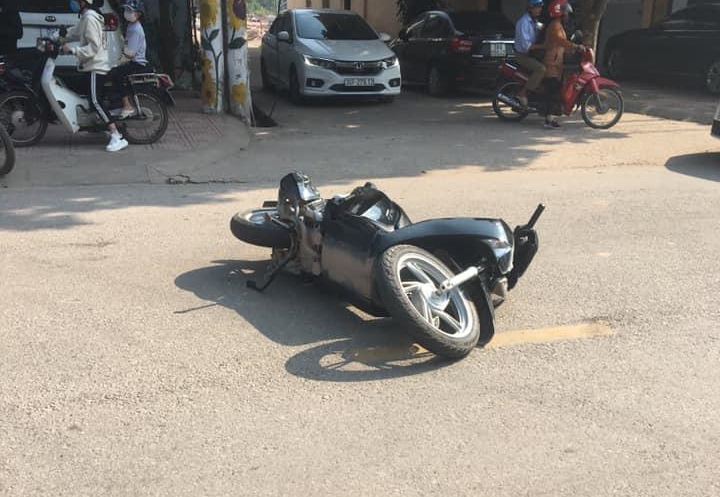 Chiếc xe Honda SH hư hỏng nặng
