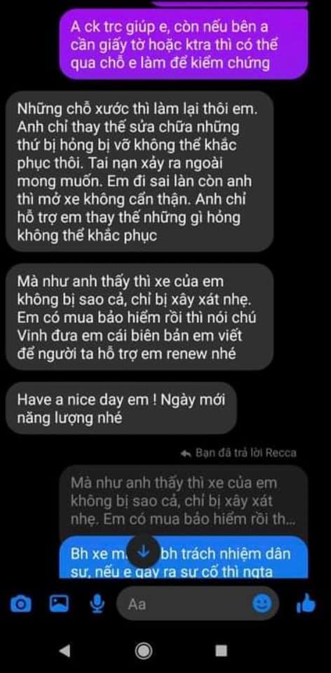 Những đoạn tin nhắn trao đổi giữa Huỳnh Anh và phía nạn nhân