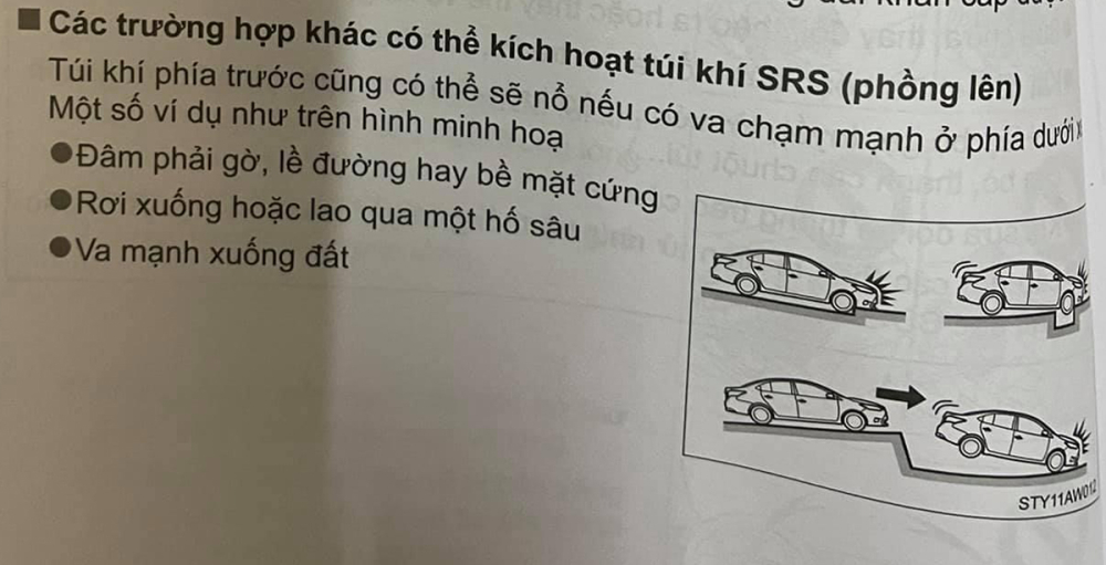 Những trường hợp va chạm ngẫu nhiên cũng có thể khiến túi khí bị kích hoạt. Những trường hợp va chạm ngẫu nhiên cũng có thể khiến túi khí bị kích hoạt.